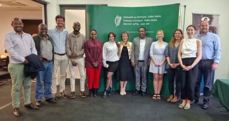 A group of students visiting the Ethiopian Embassy